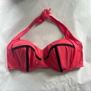 ASOS fuller bust pink halter bikini top 38DD/E